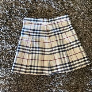 Pleated Burberry Skirt